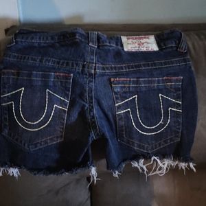 True religion cut off Jean shorts